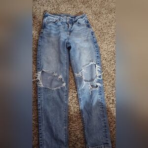 American Eagle Outfitters Light Blue Distressed Jeans